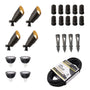 ISL 12V Die-Cast Brass LED Landscape Spotlight Expansion Pack (4 Spotlights) | 100 ft 14/2 Direct Burial Cable 2700K