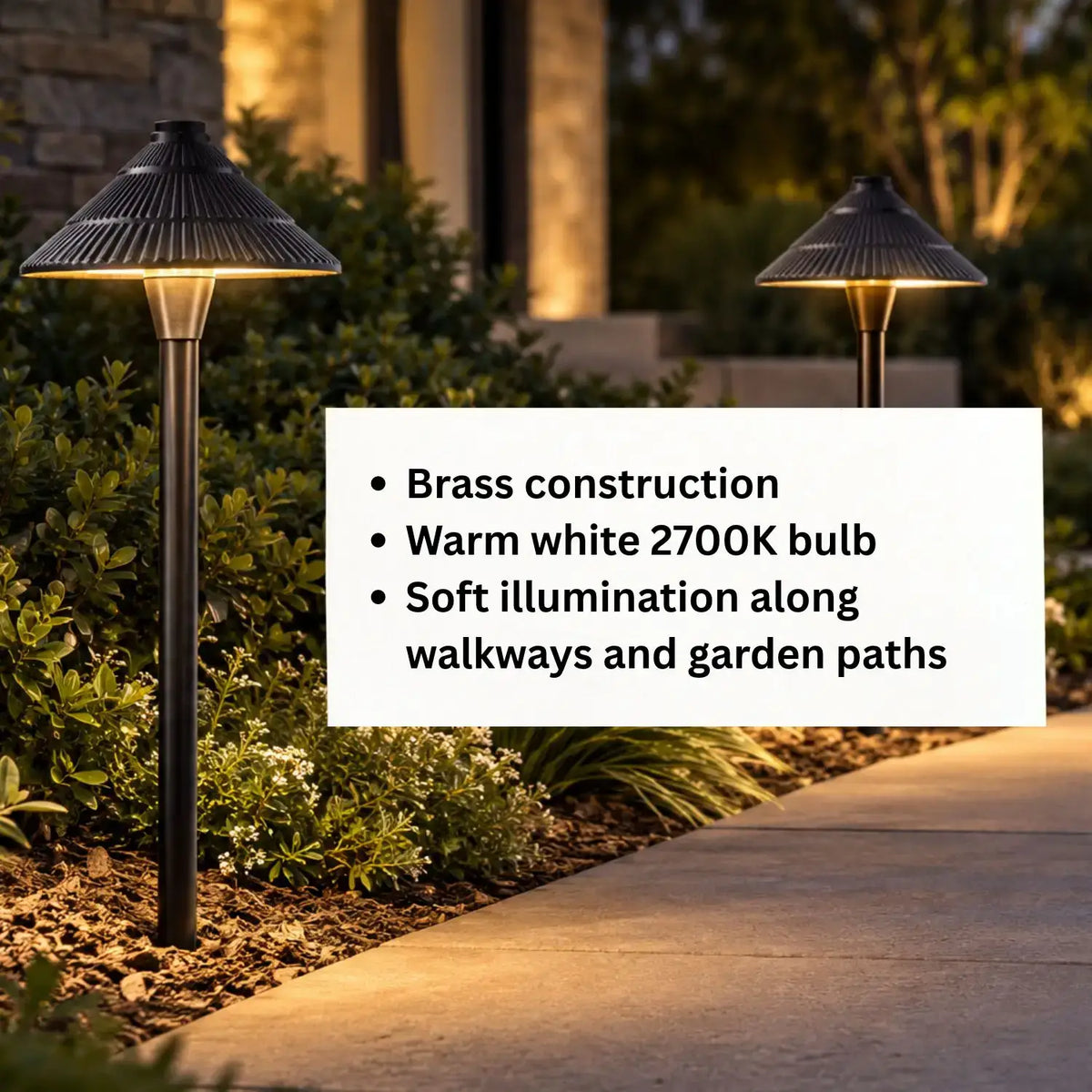 ISL 12V Path Lighting LED Kit (4 Path Lights) | 100 ft 14/2 Direct Burial Cable 2700K Warm White Expansion Pack