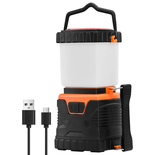 Lantern Light 1000 Lumen LED Rechargeable with Power Bank 4400mAh - Black - 12V Hanging Light
