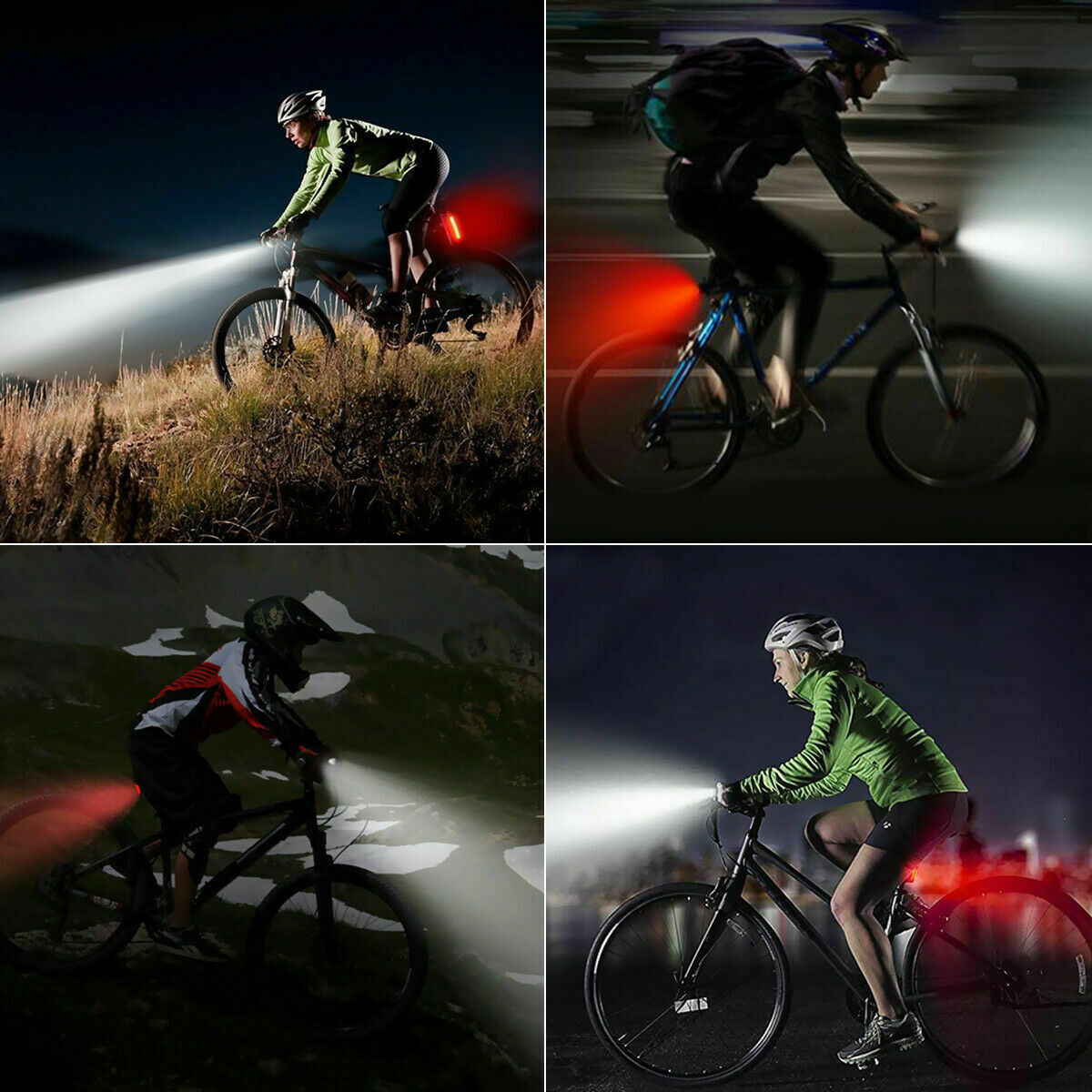 LED Bike Light Set with USB Rechargeable Headlight and Taillight - default - 12V Hanging Light