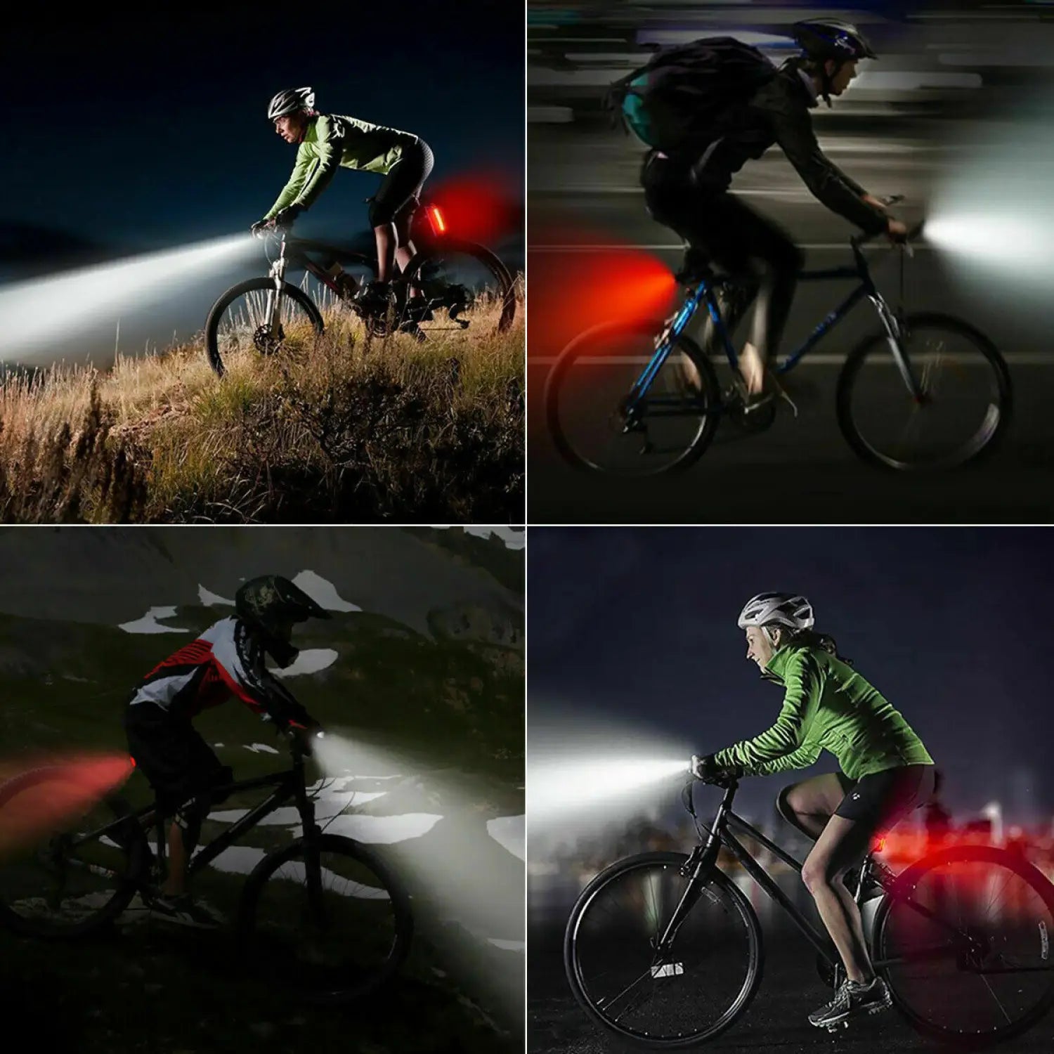 LED Bike Light Set with USB Rechargeable Headlight and Taillight - default - 12V Hanging Light