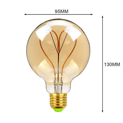 Led Bulbs Vintage Light Bulb G125 Stone Big Globe Bulb 4W Dimmable 220V 110V Led Filament Decorative Edison Bulb - G95