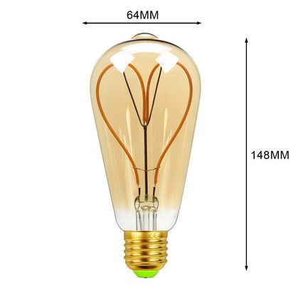 Led Bulbs Vintage Light Bulb G125 Stone Big Globe Bulb 4W Dimmable 220V 110V Led Filament Decorative Edison Bulb - ST64