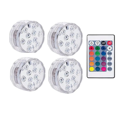 LED Candle Tea Lights – Waterproof Submersible Decorative Candles - 4 PCS - Ambient Lights