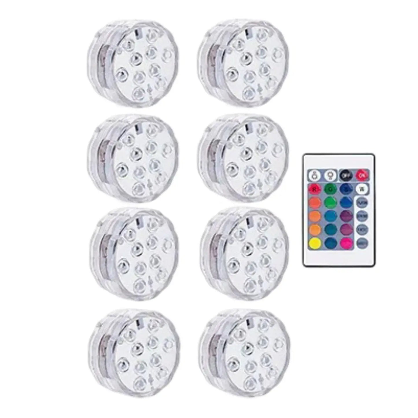 LED Candle Tea Lights – Waterproof Submersible Decorative Candles - 8 PCS - Ambient Lights