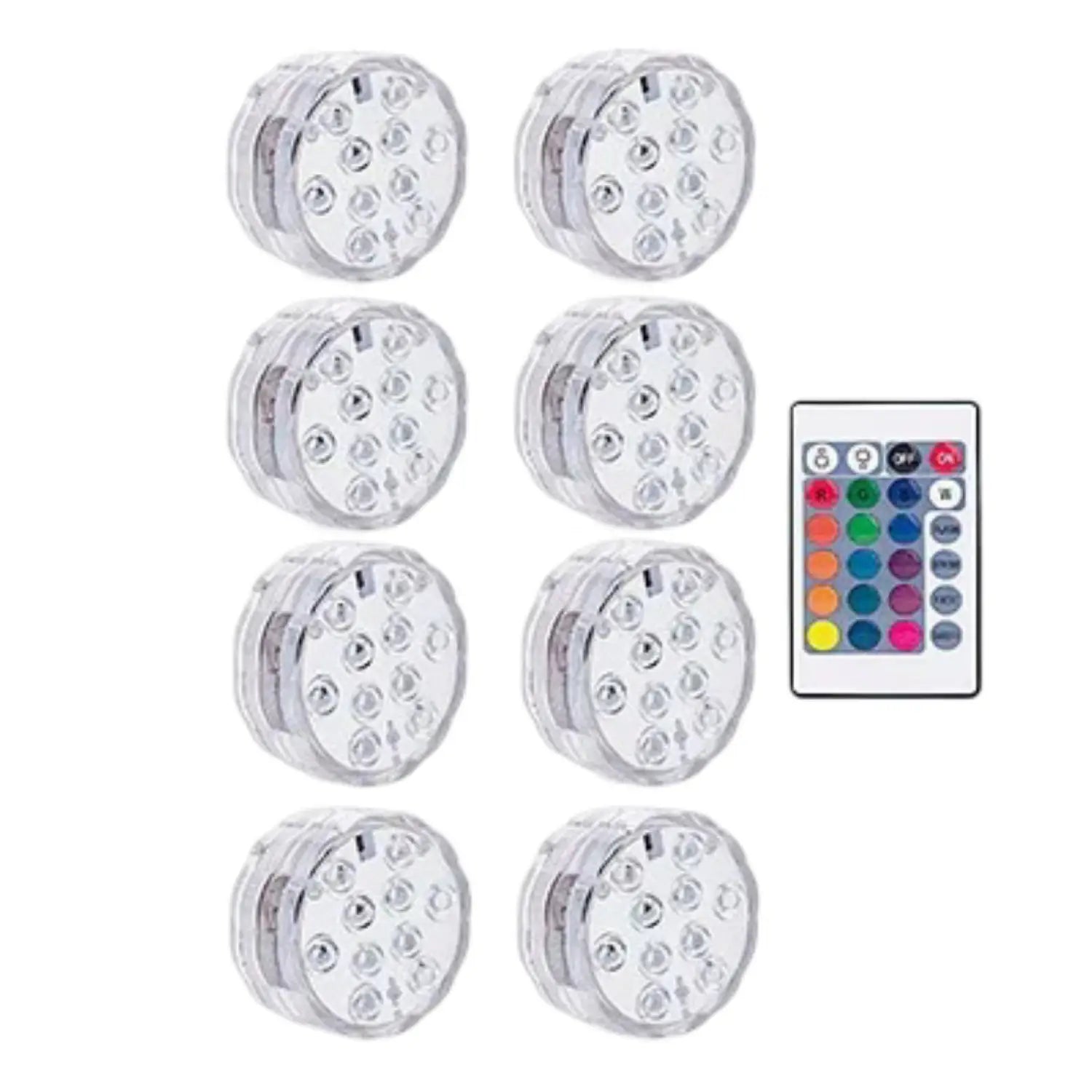 LED Candle Tea Lights – Waterproof Submersible Decorative Candles - 8 PCS - Ambient Lights