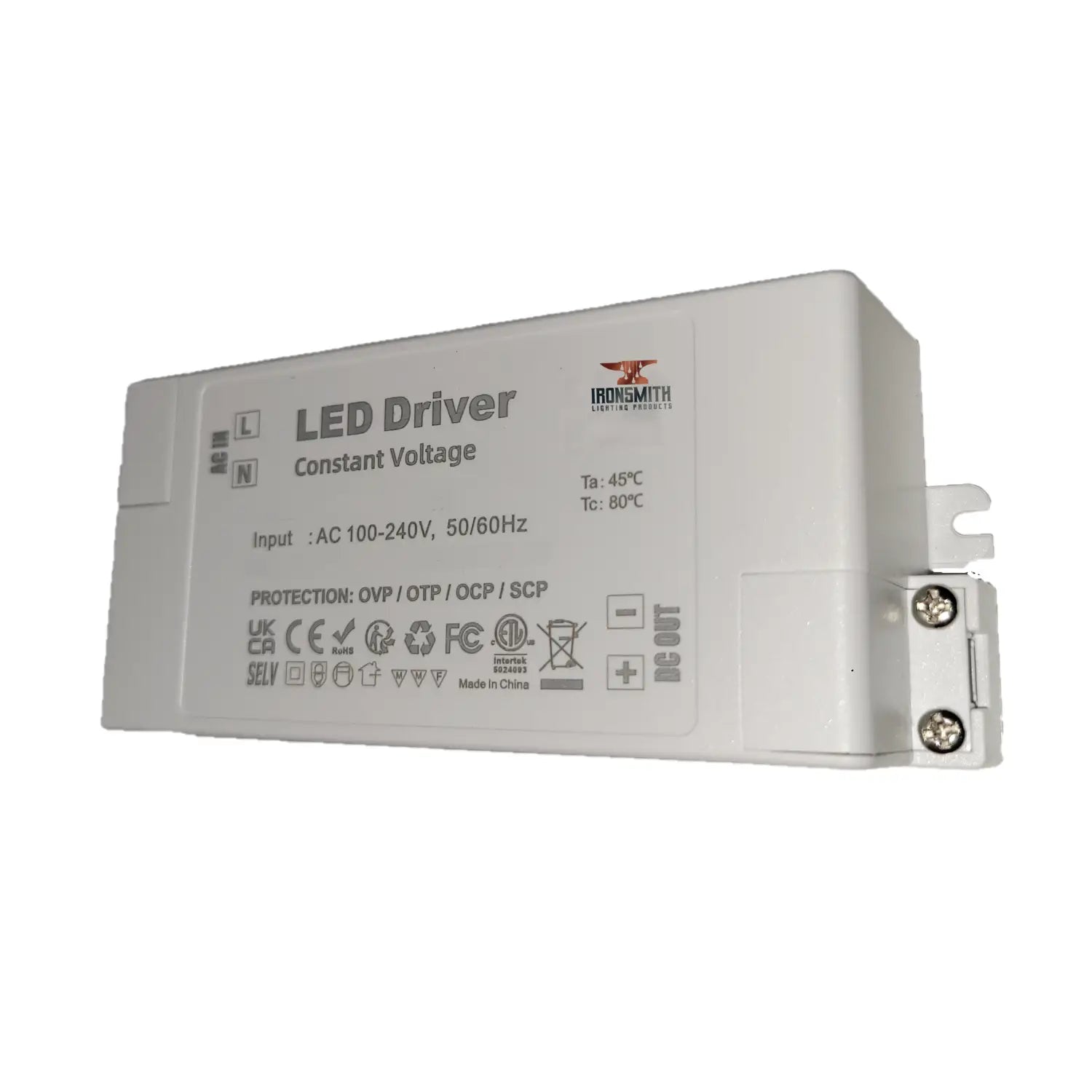 LED Driver 12V - 12W Constant Voltage 100-240V Input - 100-240V / 12V DC / 12 Watt - LED Driver