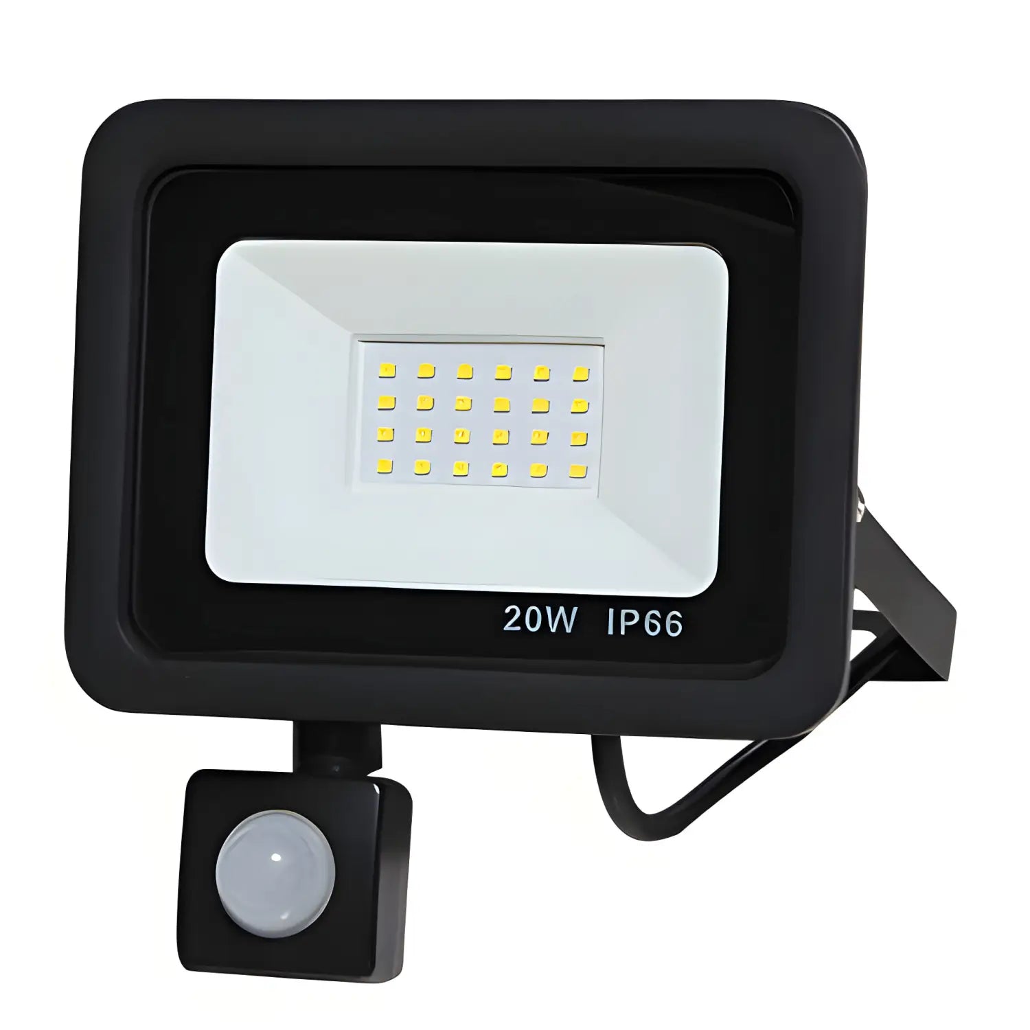 LED Floodlights with PIR Motion Sensor – Waterproof Wall Lamp - Black / 20 W - Spot Light
