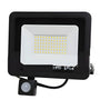 LED Floodlights with PIR Motion Sensor – Waterproof Wall Lamp - Black / 50 W - Spot Light
