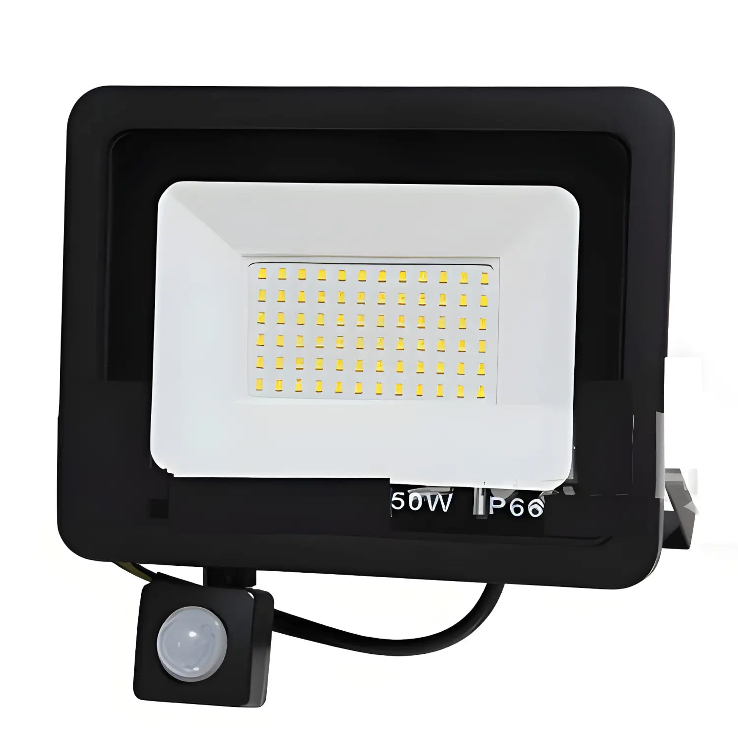 LED Floodlights with PIR Motion Sensor – Waterproof Wall Lamp - Black / 50W - Spot Light