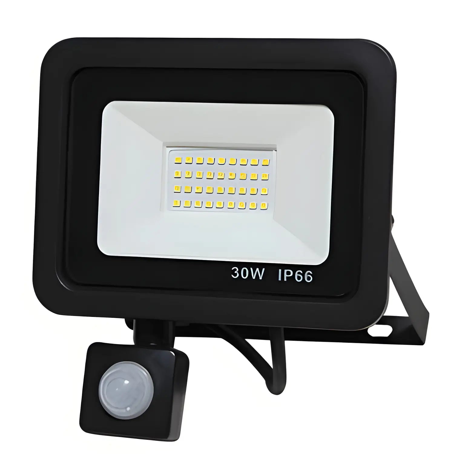LED Floodlights with PIR Motion Sensor – Waterproof Wall Lamp - Black / 30 W - Spot Light