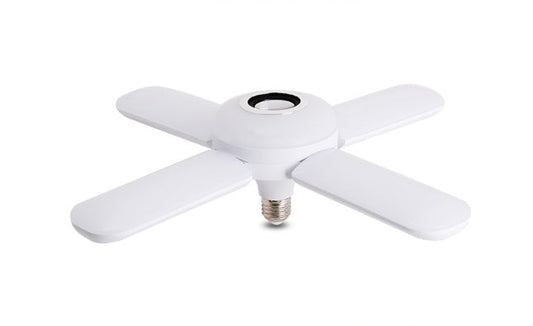 LED Four-leaf Bluetooth Music Lamp Colorful Intelligent Audio Folding Bulb Lamp Remote Control Deformable Ceiling