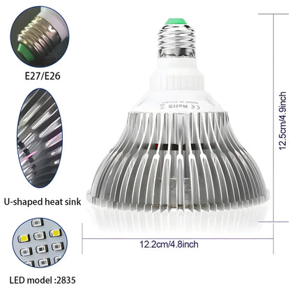 LED Full Spectrum Light for Herb Plants USB Powered - White - Grow light