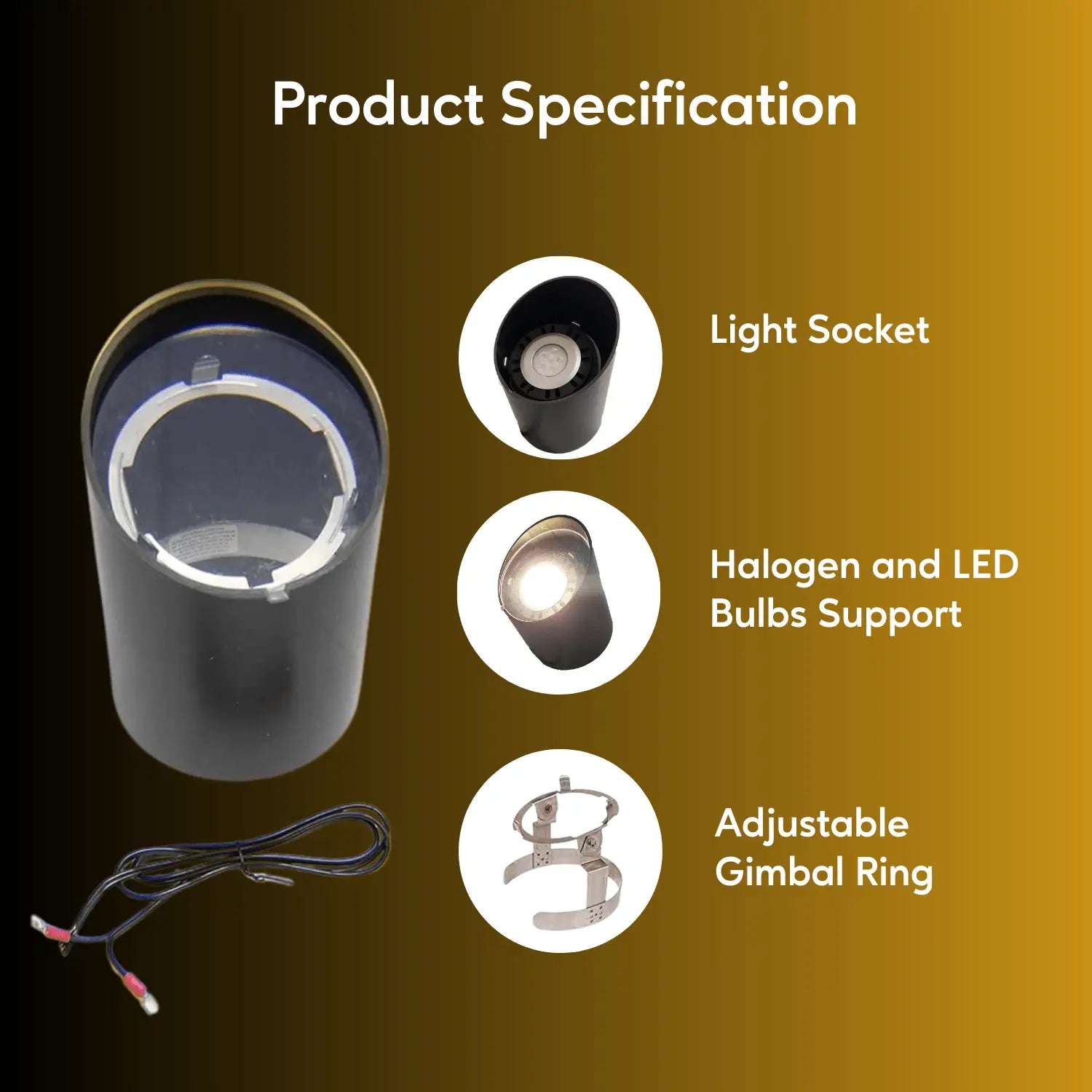 LED Halogen Light Bulbs - Reversible In-Ground Par36 Well Light - No Cover / No Bulb - Well Light