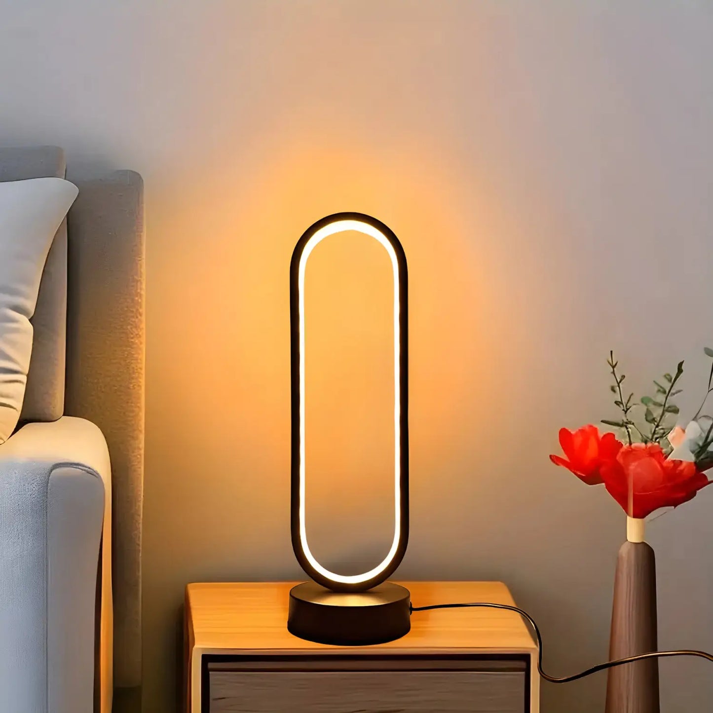 LED Lamps - 3 Color Dimming Ring Bedside Table Lamp - USB Three Color Plug - Table Lamp