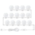 USB Touch Switch LED Mirror Light Bulb White 14 Lights / USB 12V Hanging Light
