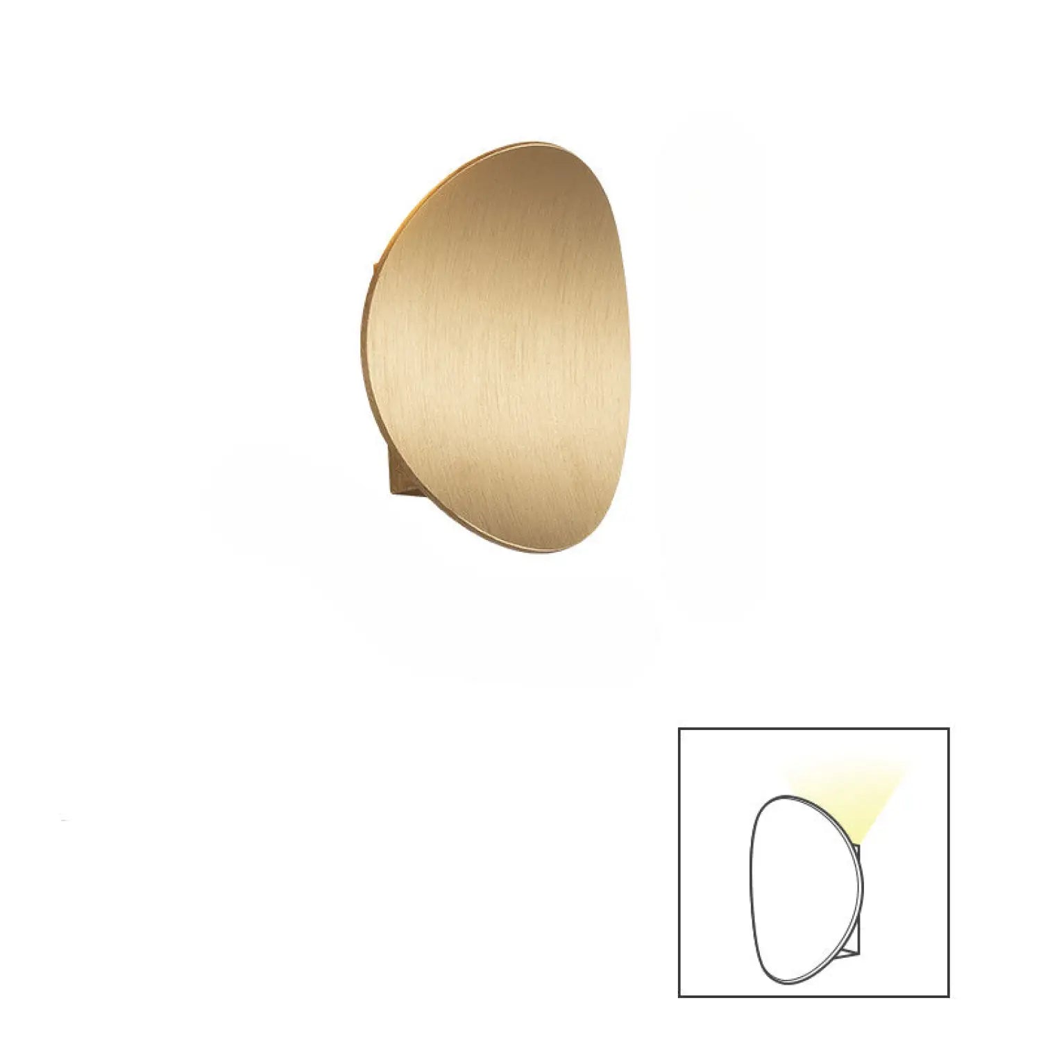 LED Modern Wall Lamp for Bedroom Balcony & Background Decor - 7W 3000K Warm Yellow Light-Brushed Black - Wall Mount