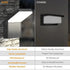 LED Modern Wall Sconce Lighting with IP65 Waterproof for Outdoor Porch - Grey - Wall Lights
