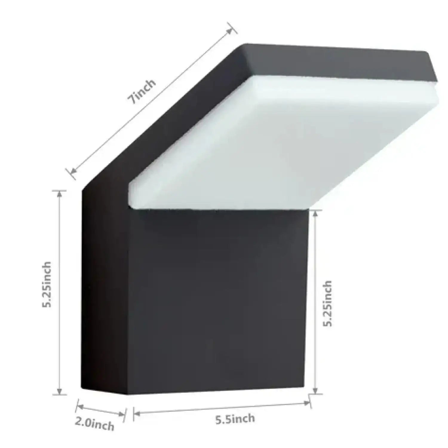 LED Modern Wall Sconce Lighting with IP65 Waterproof for Outdoor Porch - Grey - Wall Lights