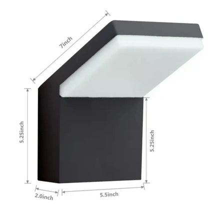 LED Modern Wall Sconce Lighting with IP65 Waterproof for Outdoor Porch - Grey - Wall Lights