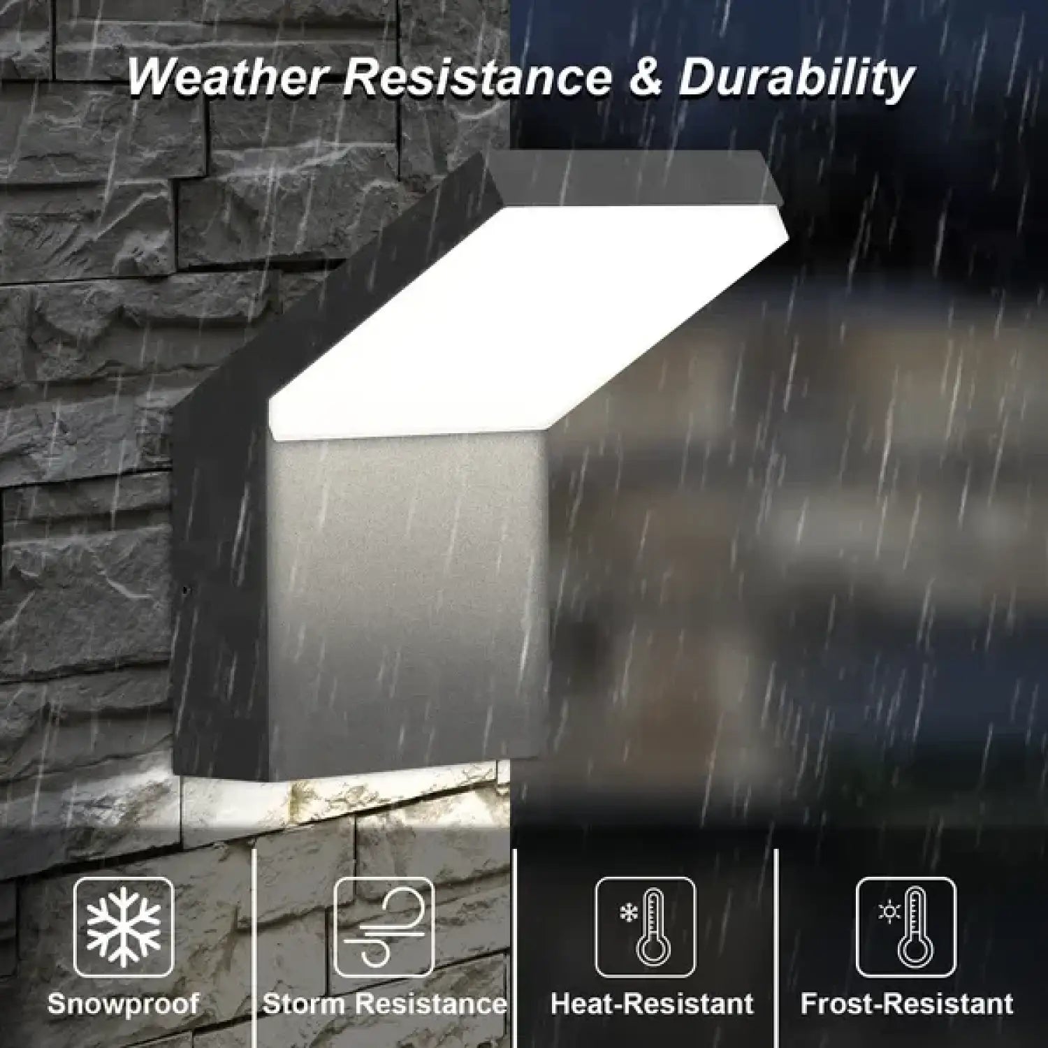 LED Modern Wall Sconce Lighting with IP65 Waterproof for Outdoor Porch - Grey - Wall Lights