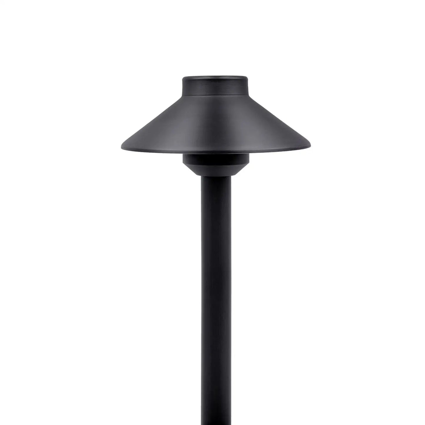 LED Path Lights for Elegant Outdoor Landscape Lighting - Hat Clear & Frosted Lens_Matte Black