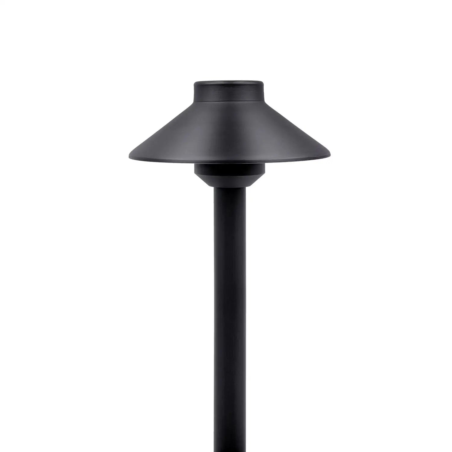 LED Path Lights for Elegant Outdoor Landscape Lighting - Hat Clear & Frosted Lens_Matte Black