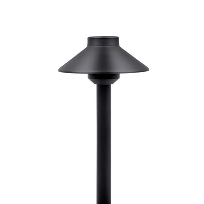 LED Path Lights for Elegant Outdoor Landscape Lighting - Hat Clear & Frosted Lens_Matte Black