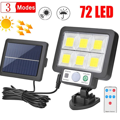 LED Solar Lamp for Home with 3 Modes Motion Sensor & Waterproof for Outdoor Wall - Solar Wall Light