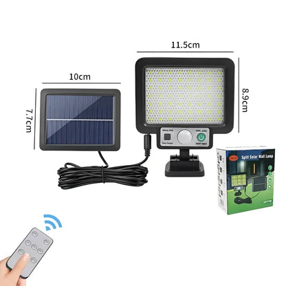LED Solar Lamp for Home with 3 Modes Motion Sensor & Waterproof for Outdoor Wall - Solar Wall Light
