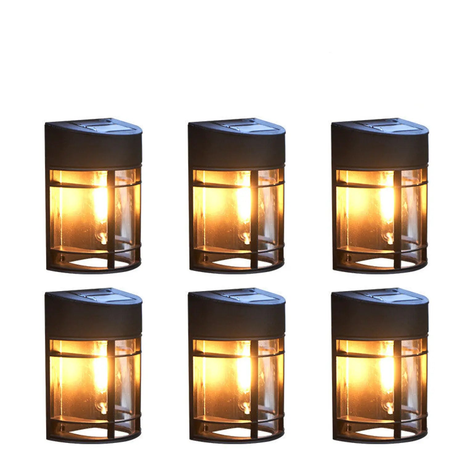 LED Solar Outdoor Wall Light for Patio Balcony & Garden - Warm light / 6PCS - Solar Light