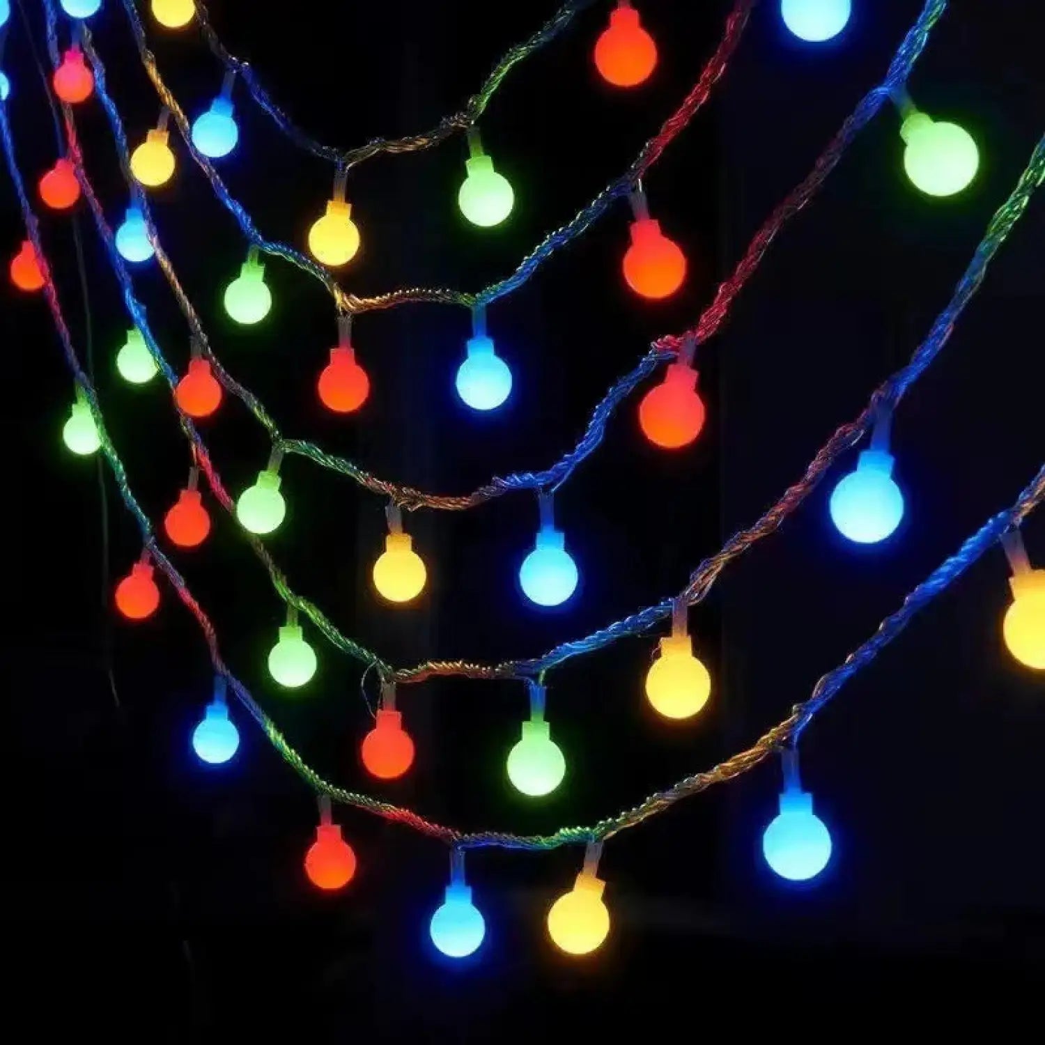 LED String Lights for Outdoor Camping Ambience and Cozy Atmosphere - Ball Light Color / 1.5m USB - 12V Hanging Light
