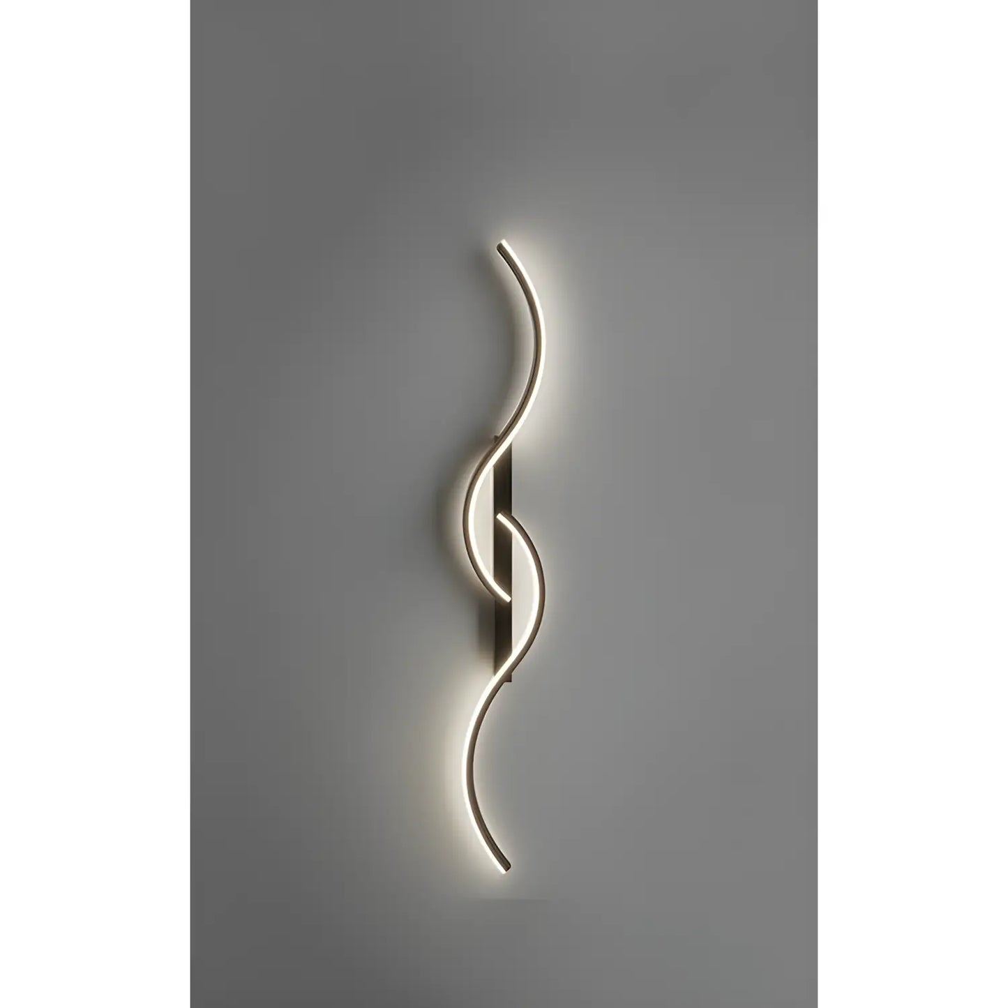 LED Wall Lamp - Modern Minimalist Strip Light for Bedroom & Living Room - Infinite dimming / Black 100cm - Wall Mount