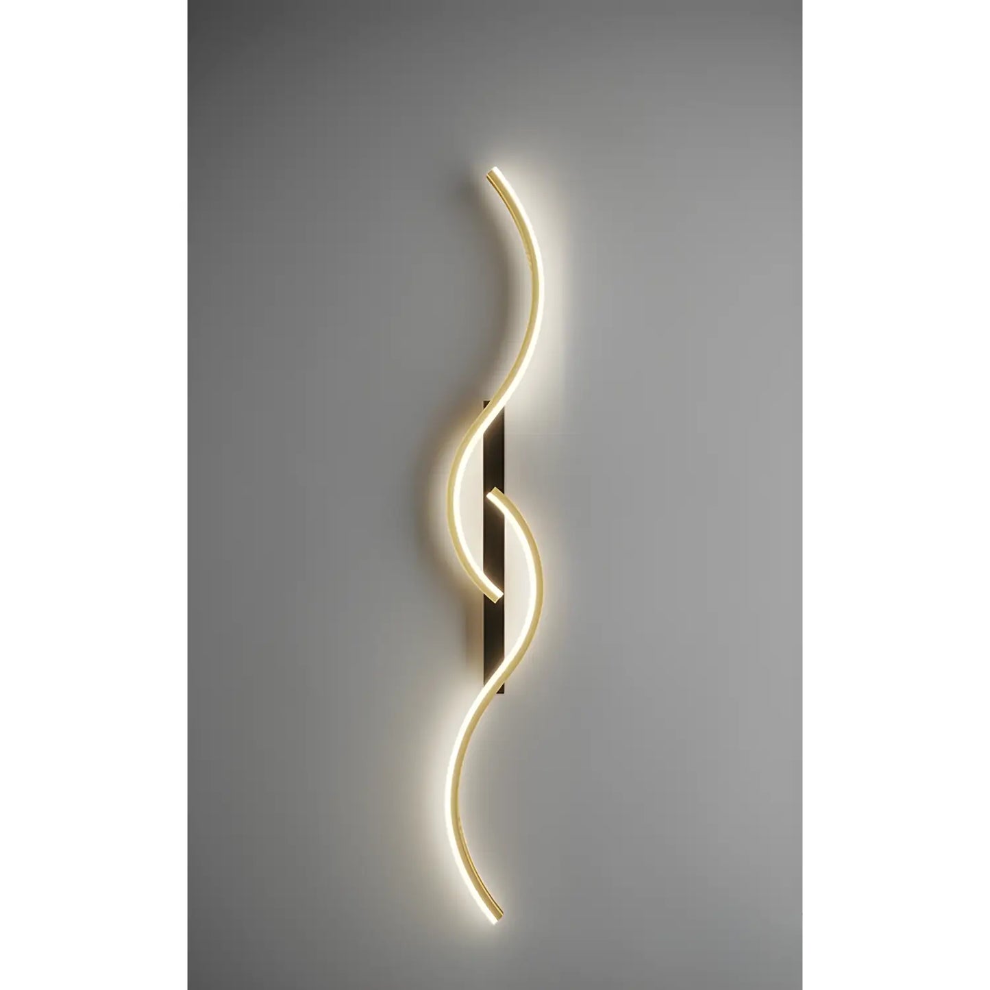 LED Wall Lamp - Modern Minimalist Strip Light for Bedroom & Living Room - Infinite dimming / Black Gold 100CM - Wall