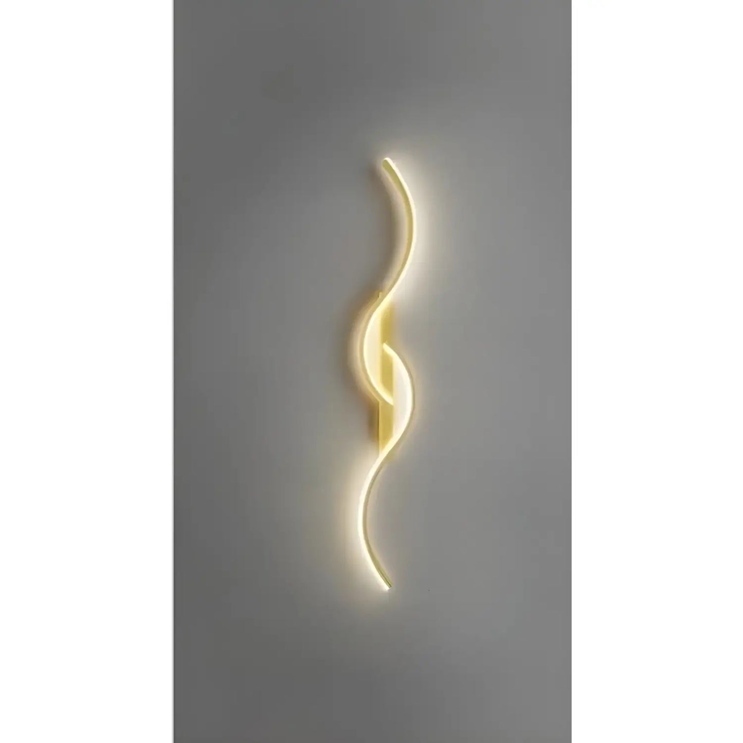 LED Wall Lamp - Modern Minimalist Strip Light for Bedroom & Living Room - Tricolor Light / Gold 60cm - Wall Mount