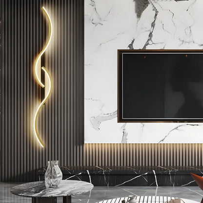 LED Wall Lamp - Modern Minimalist Strip Light for Bedroom & Living Room - Wall Mount Fixture