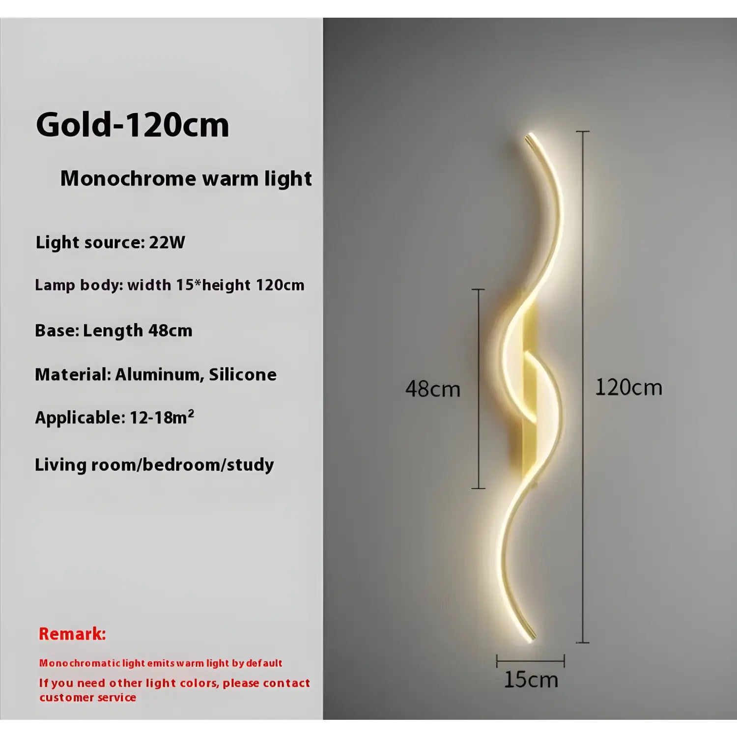 LED Wall Lamp - Modern Minimalist Strip Light for Bedroom & Living Room - Wall Mount Fixture