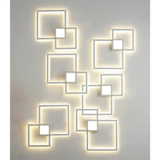 LED Wall Light for Bedroom with Unique Geometric Wall Art - 12V Hanging Light