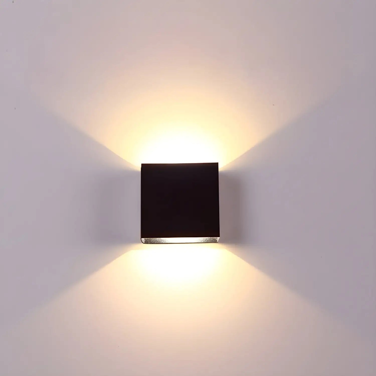 LED Wall Sconce Indoor & Outdoor - 6W Modern Up-Down Wall Lights - Black / Warm Light / Indoor - Wall Mount Fixture