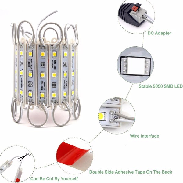 LED Waterproof Module Light One Board With 60 Lights And 10ft White Light Not Shipped On Weekends - 10ft - 12V Hanging
