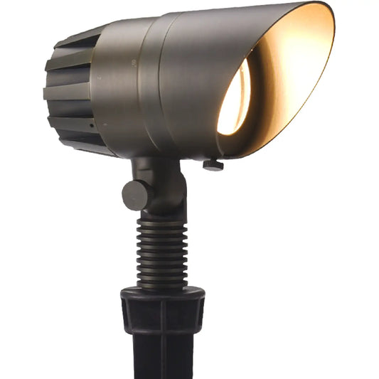 Row 90 - 12V Heavy duty Die-cast Brass - Brass Spot Light 10W RGBW 12V Fixed Socket 72’’ Wire Lead Bluetooth