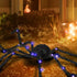 Light-Up Spider Halloween Outdoor Decoration with Bendable Legs and Purple LED Glow - Black - Decorative Lights