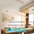 Log Style Solid Wood Chandelier Light – 110V Wide Pressure Strip - Ceiling Light