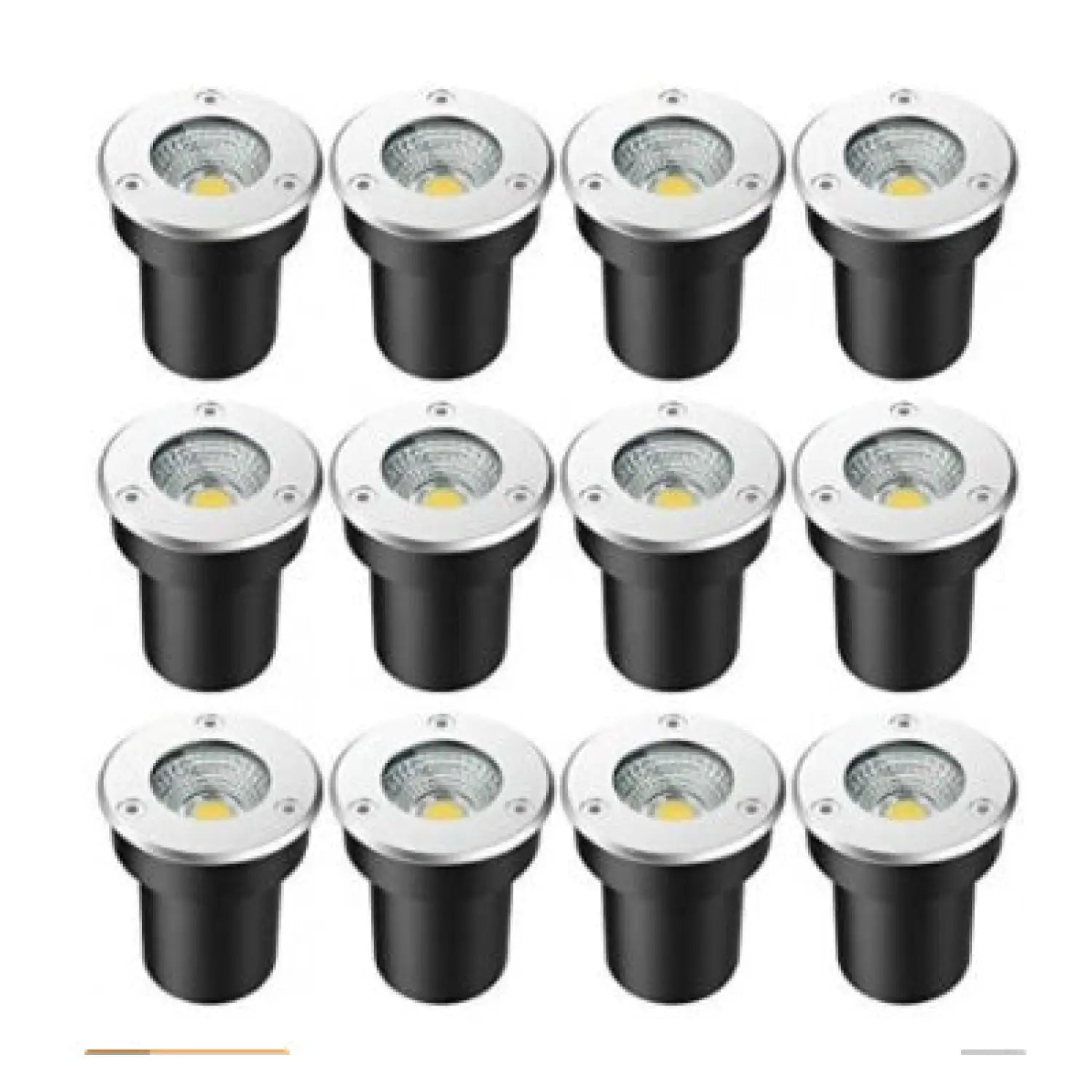 Low Voltage Outdoor Ground Light for Garden Pathway & Park - 3W warm white / 12PCS - Path Light Fixture