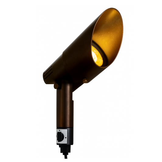 Low Voltage Outdoor Spotlight with Adjustable 12W LED and Replaceable Lenses - Spot Light Fixture