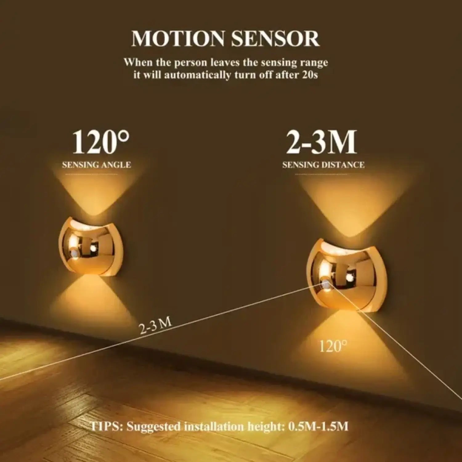Luxurious Dual-Light: Motion Sensor Lights With Smart Wireless Illumination - Smart Wall Lights