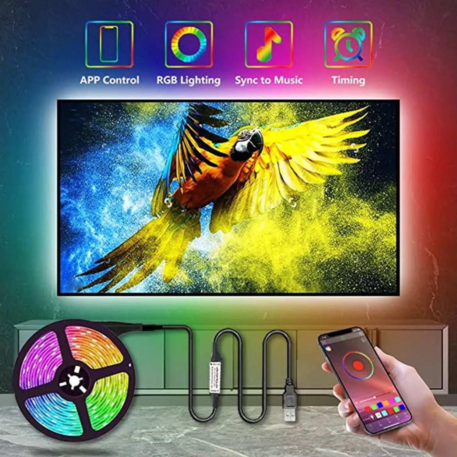 Magic 5V USB LED Light Strip for TV Backlighting - Strip Light