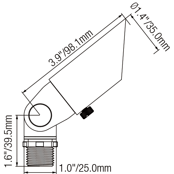 Brass Light Fixtures with Adjustable Shroud for MR8 Bulbs and 72 Inch Wire - Light Bronze - Spot Light Fixture