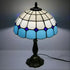 Mesh Pattern Tiffany Glass Tabletop Lamp - No Bulb - Table Lamp