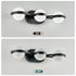 Mirror Black Vanity Light for Bathroom with 3 LED Crystal Bulbs - Indoor Wall Lights